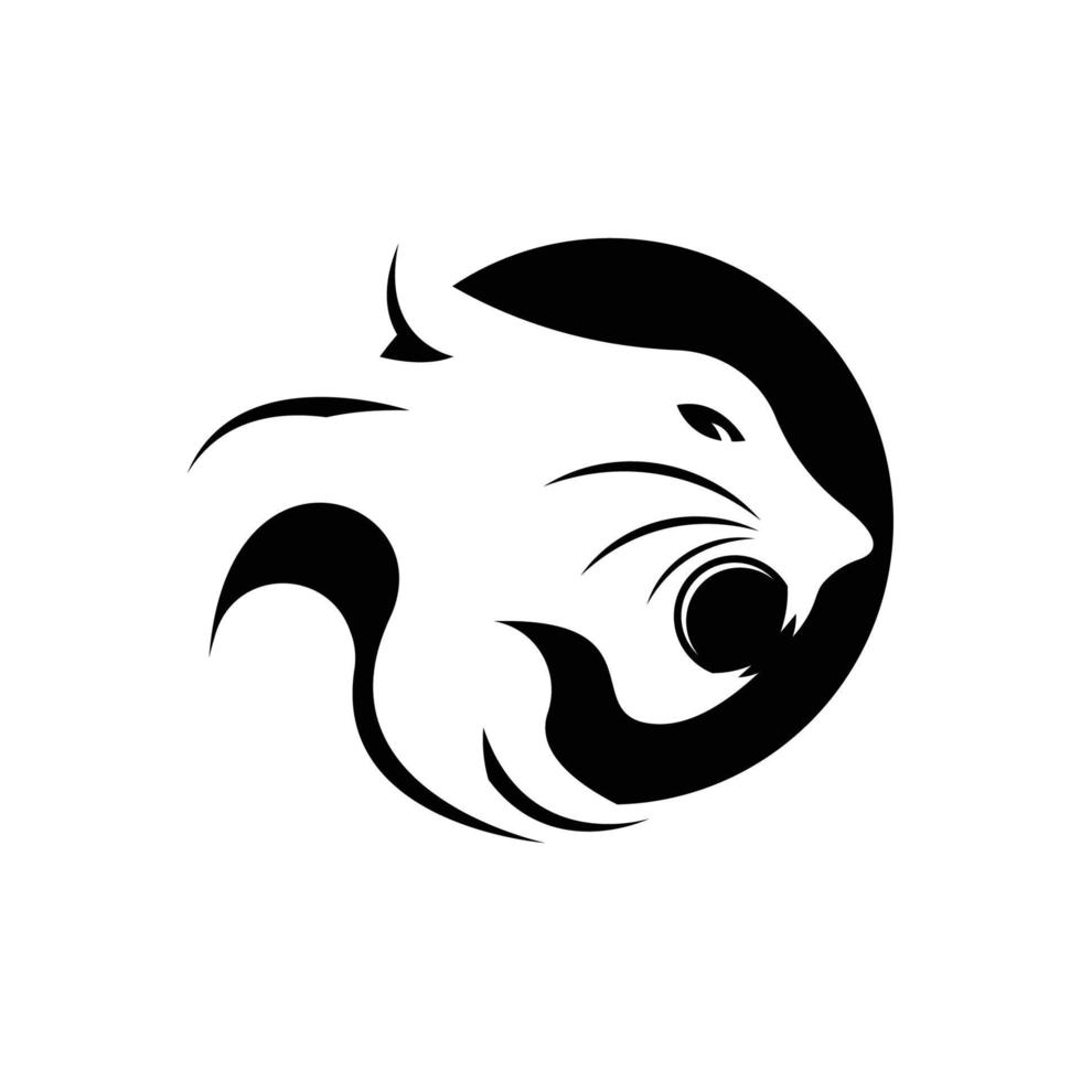 panter hoofd logo icoon vector ontwerp
