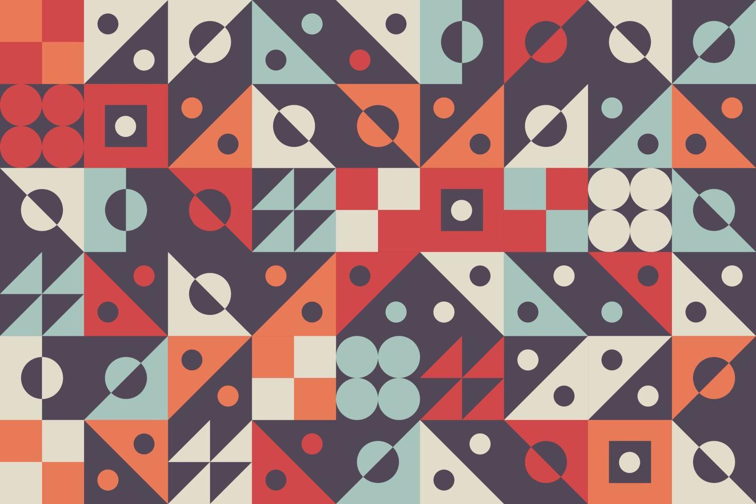 retro naadloos patroon met gemakkelijk ornamentiek geometrisch. vlak kleurrijk vorm achtergrond ontwerp vector