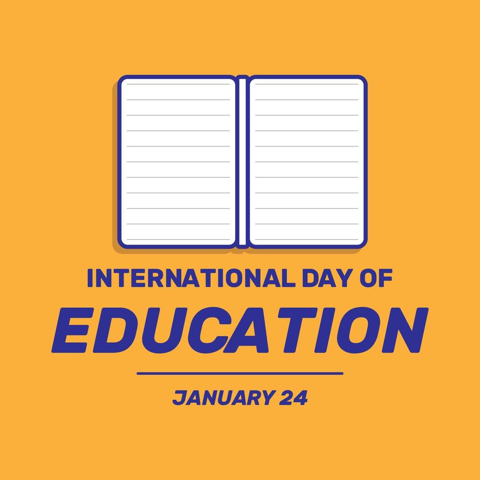 januari 24e Internationale onderwijs dag sjabloon vector
