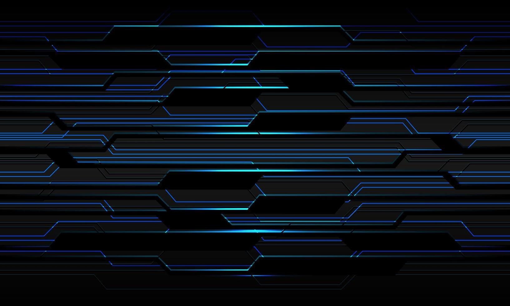 abstract donker grijs metalen blauw licht zwart stroomkring cyber meetkundig ontwerp modern futuristische technologie achtergrond vector