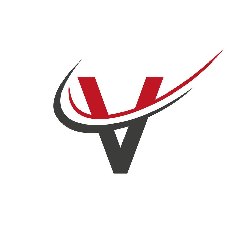 brief v logo vector sjabloon modern en gemakkelijk ontwerp