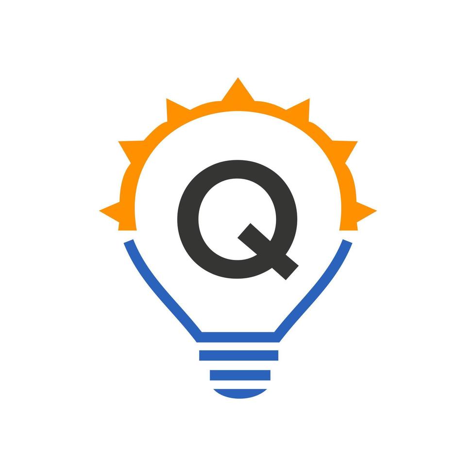 brief q licht lamp vector sjabloon