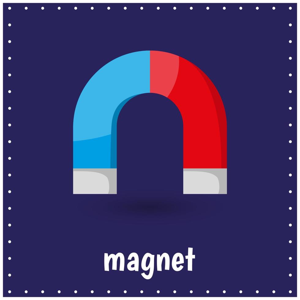 aan het leren kaarten voor kinderen. magneet. hulpmiddelen. vector