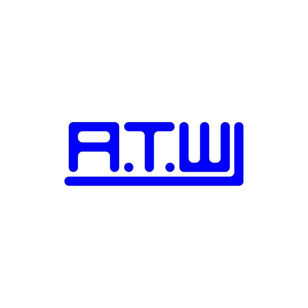 atw brief logo creatief ontwerp met vector grafisch, atw gemakkelijk en modern logo.