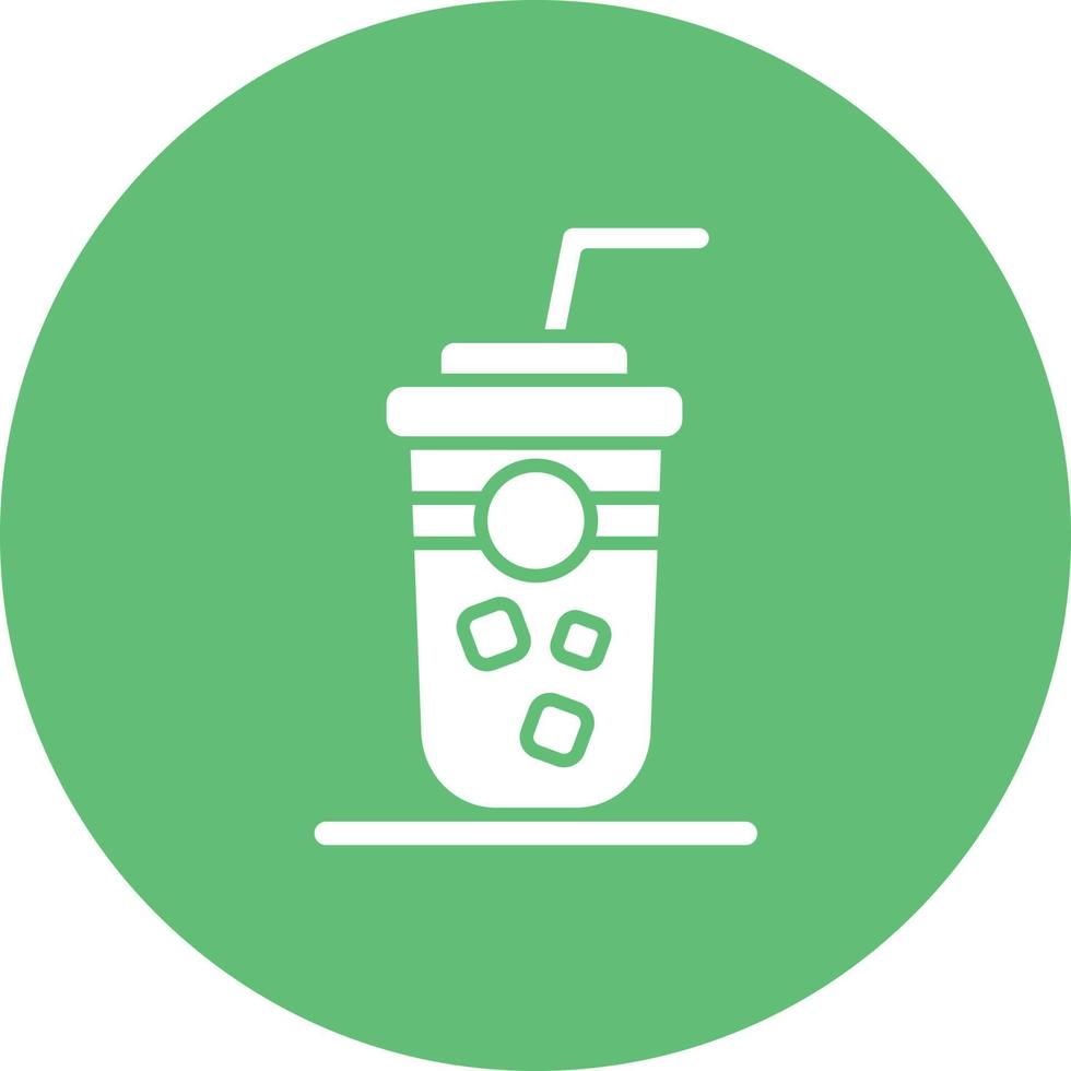 smoothie glyph cirkel achtergrond icoon vector