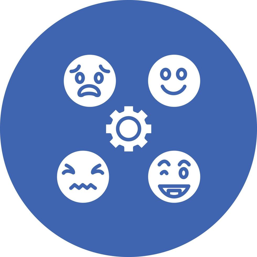 waarnemen emoties glyph cirkel achtergrond icoon vector