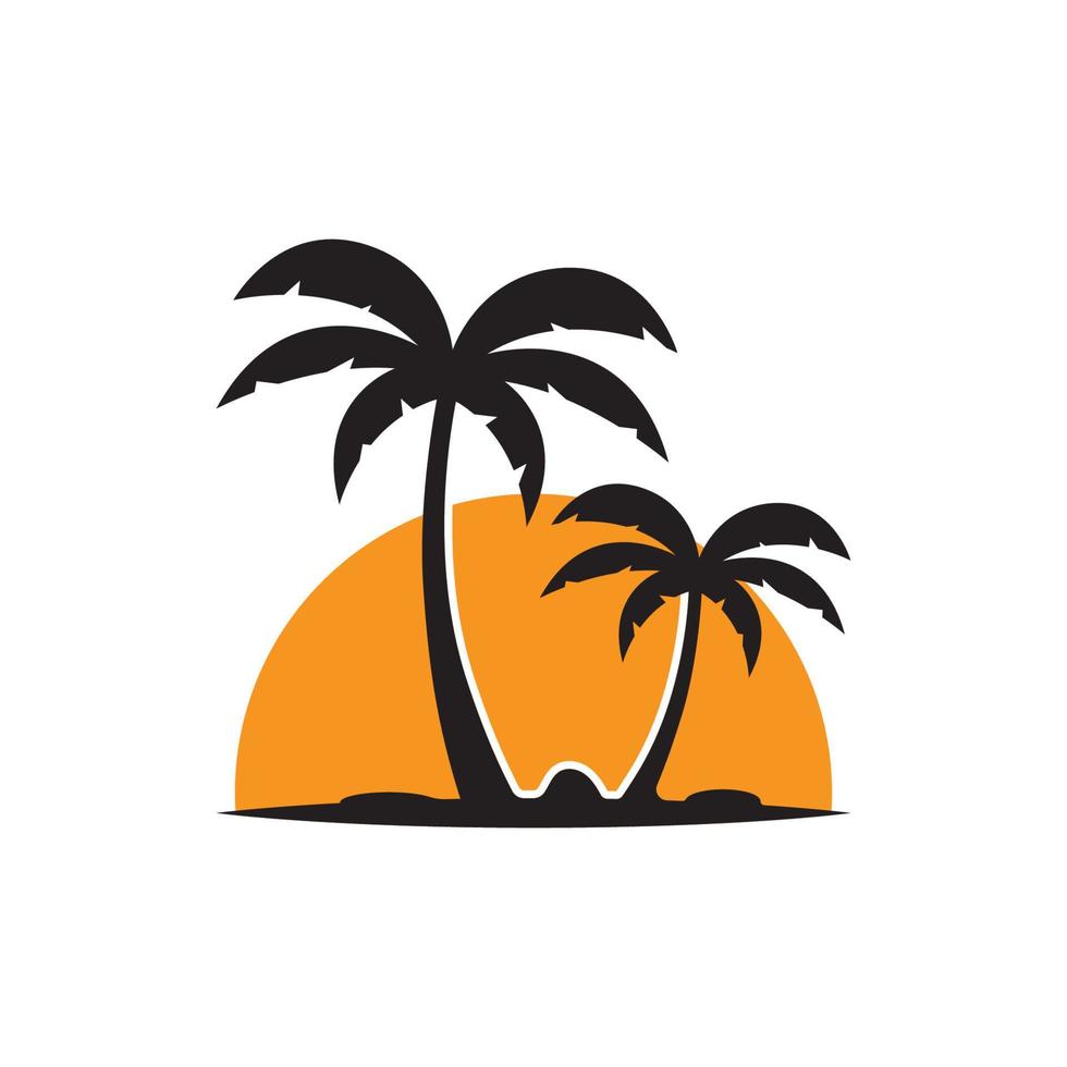 palmboom zomer logo sjabloon vectorillustratie vector