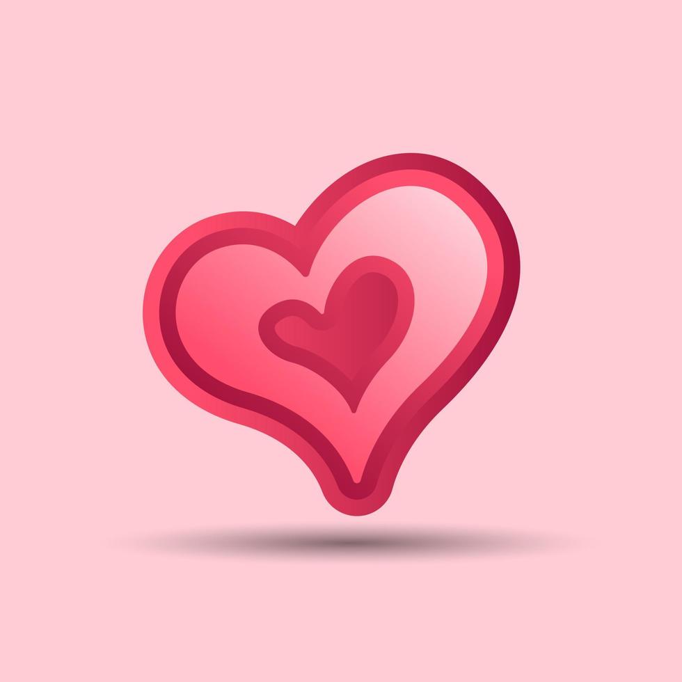 valentijnsdag dag element. helling liefde teken. vector illustratie