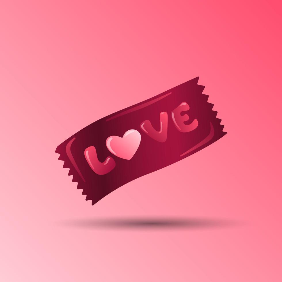 valentijnsdag dag element. helling liefde ticket. vector illustratie