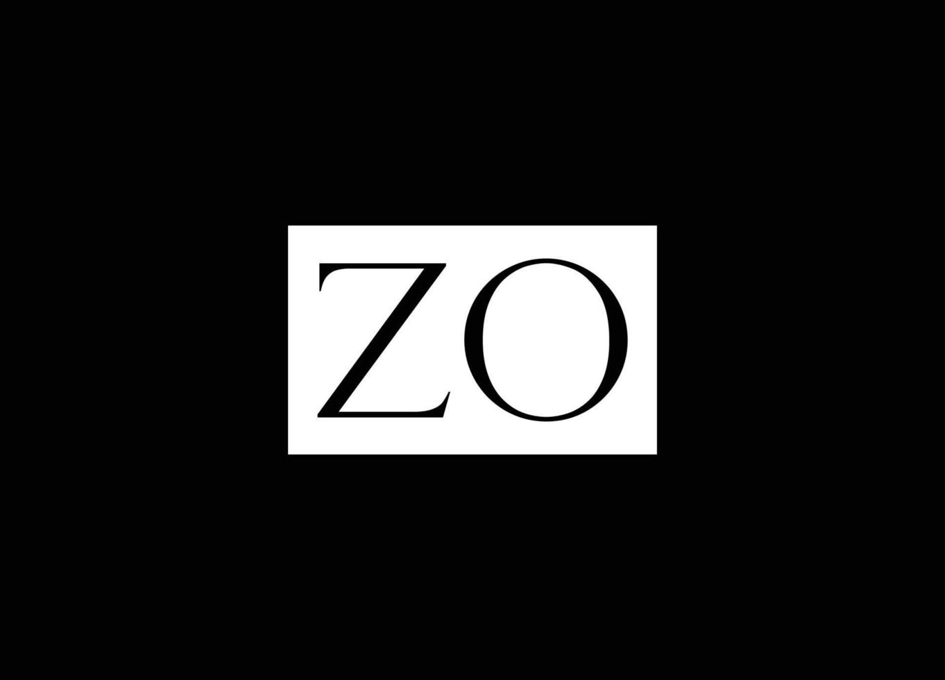 zo logo ontwerp vector