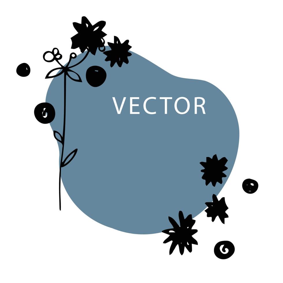 wilde bloemen Aan banier of groet bloemist kaart vector