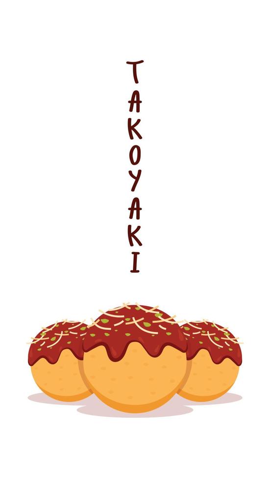 takoyaki vector. takoyaki Aan wit achtergrond. vrij ruimte voor tekst. vector