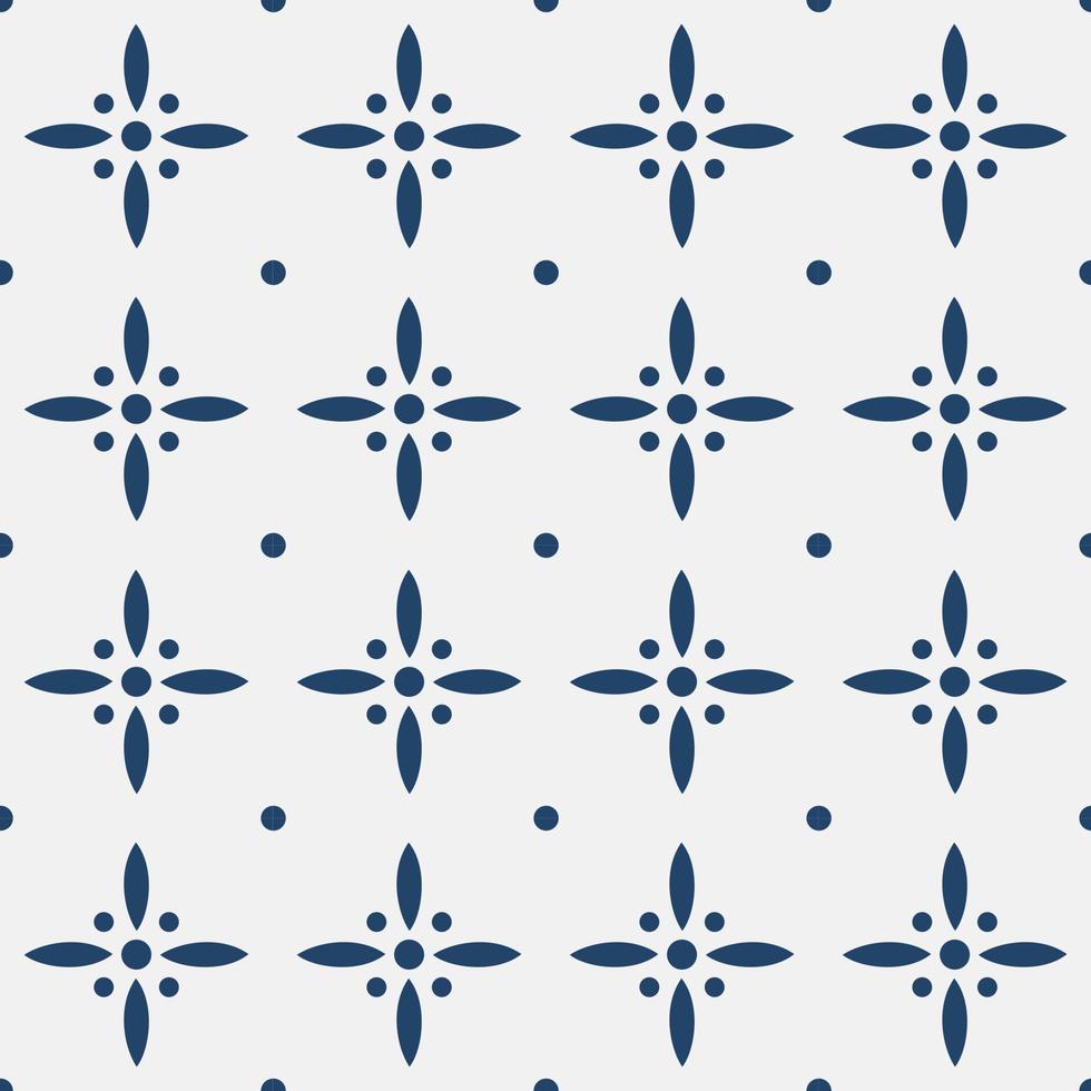 blauw en wit wijnoogst Delft patroon vector