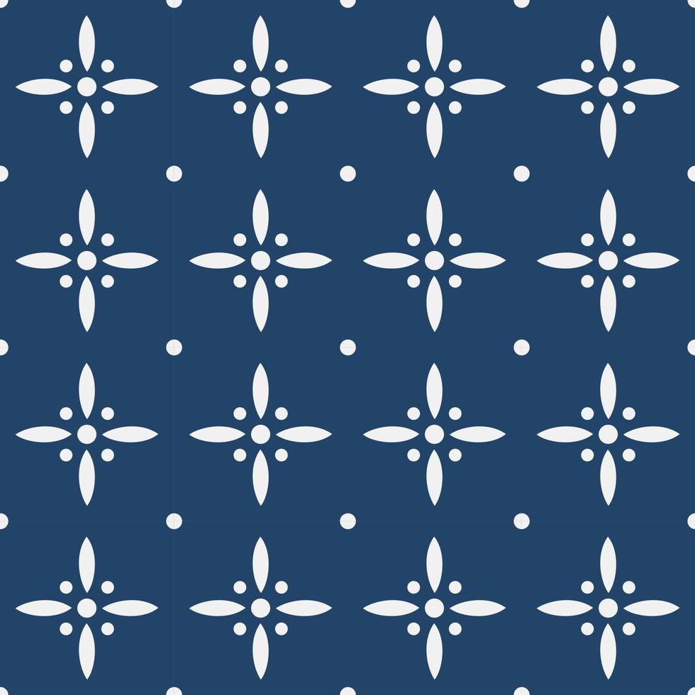 blauw en wit Delft patroon vector