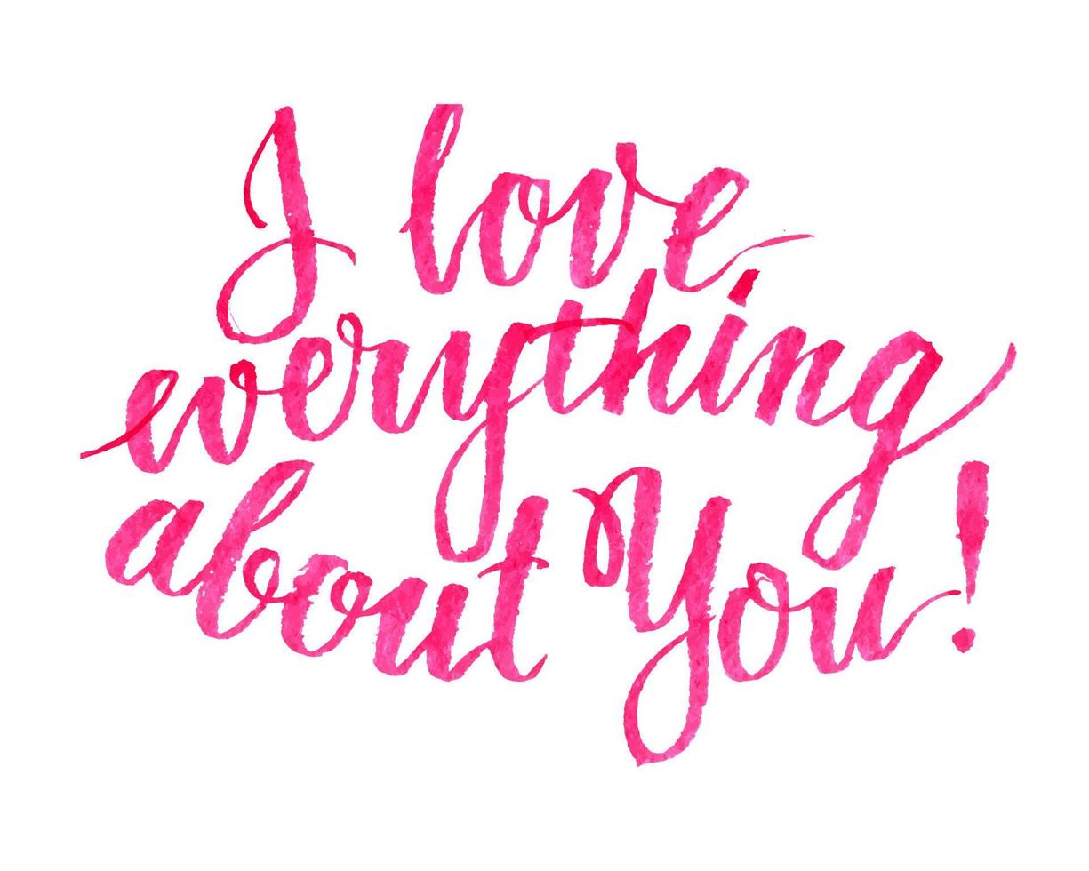 liefde qoute hand- belettering illustratie vector