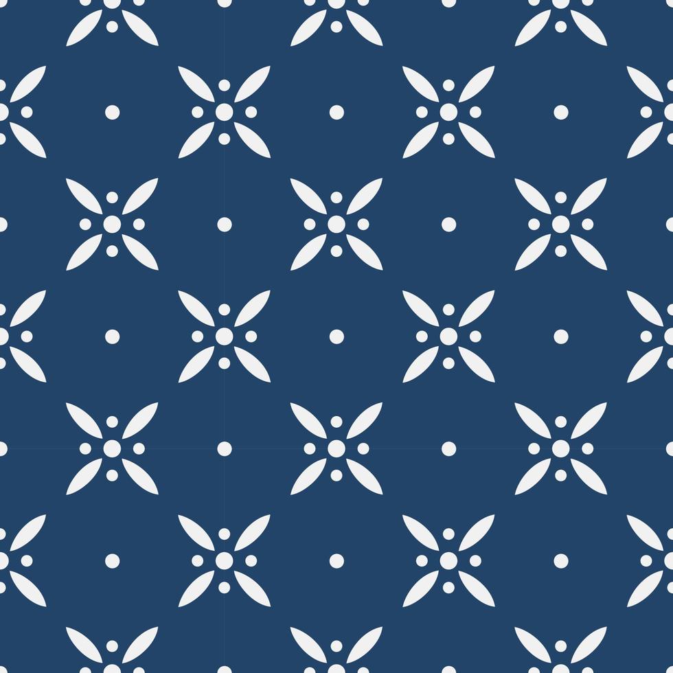 blauw en wit Delft patroon vector