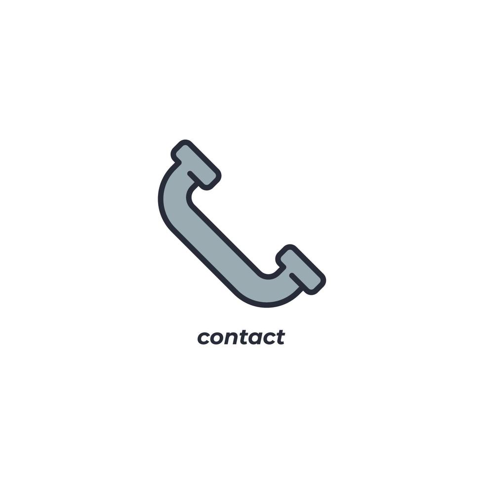 vector teken contact symbool is geïsoleerd Aan een wit achtergrond. icoon kleur bewerkbaar.