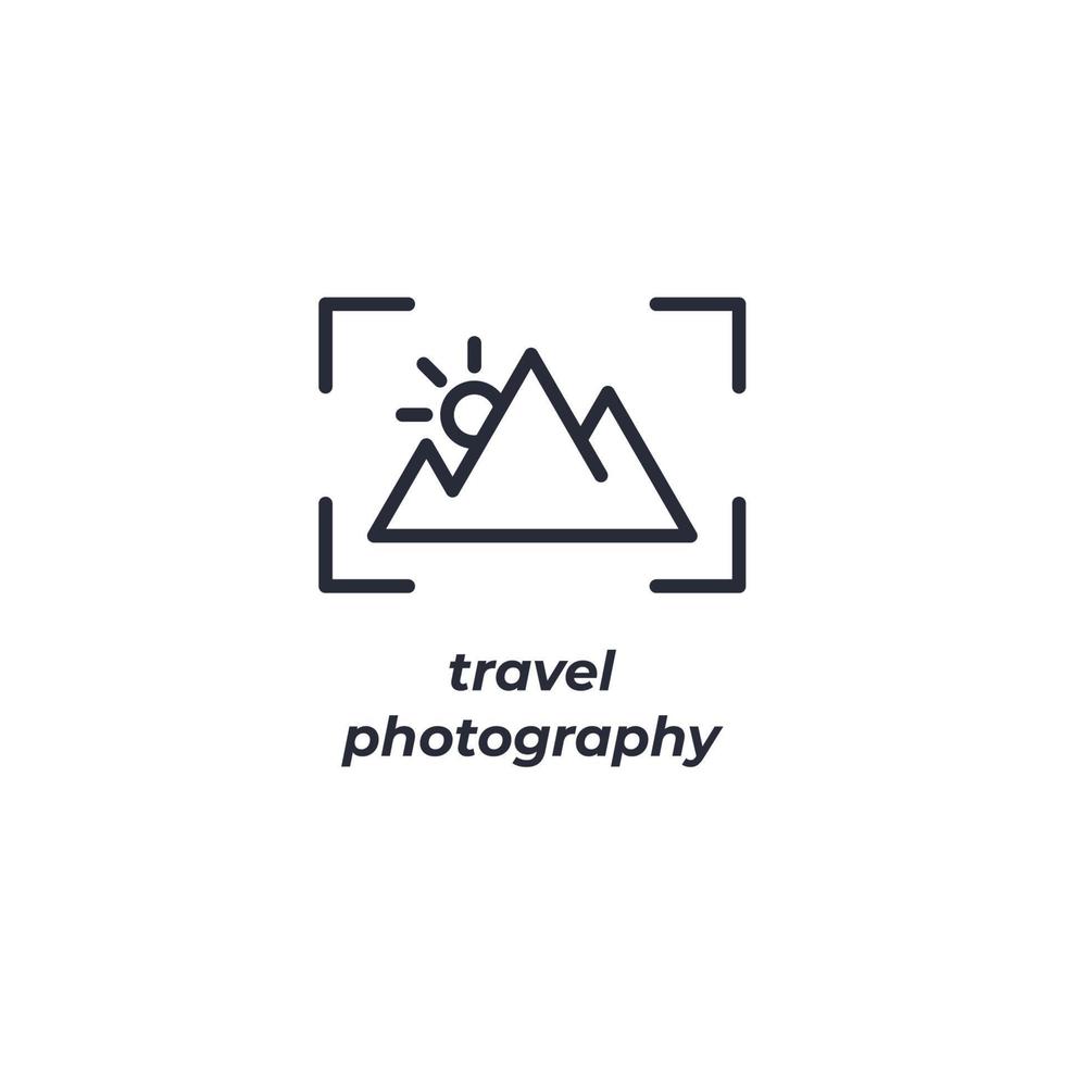 vector teken reizen fotografie symbool is geïsoleerd Aan een wit achtergrond. icoon kleur bewerkbaar.