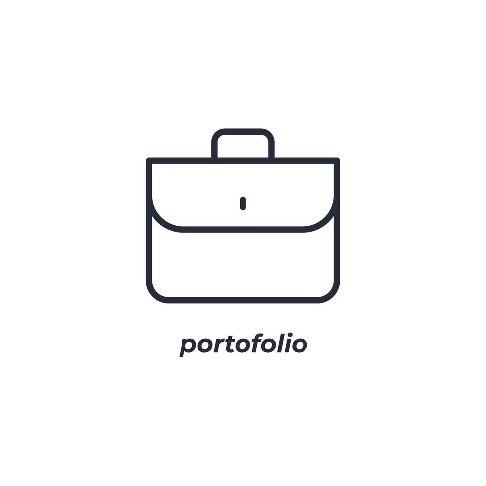 vector teken portofolio symbool is geïsoleerd Aan een wit achtergrond. icoon kleur bewerkbaar.