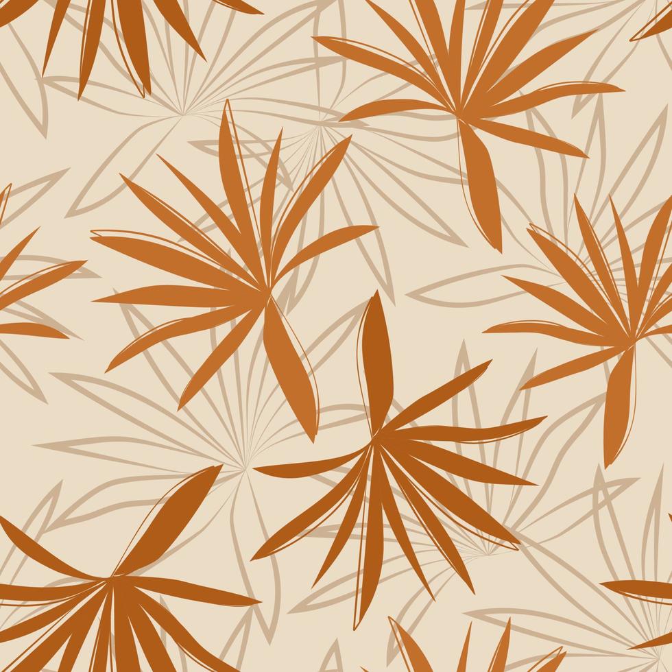 tropisch naadloos patroon met palm bladeren. modern abstract ontwerp voor papier, omslag, kleding stof, afdrukken vector