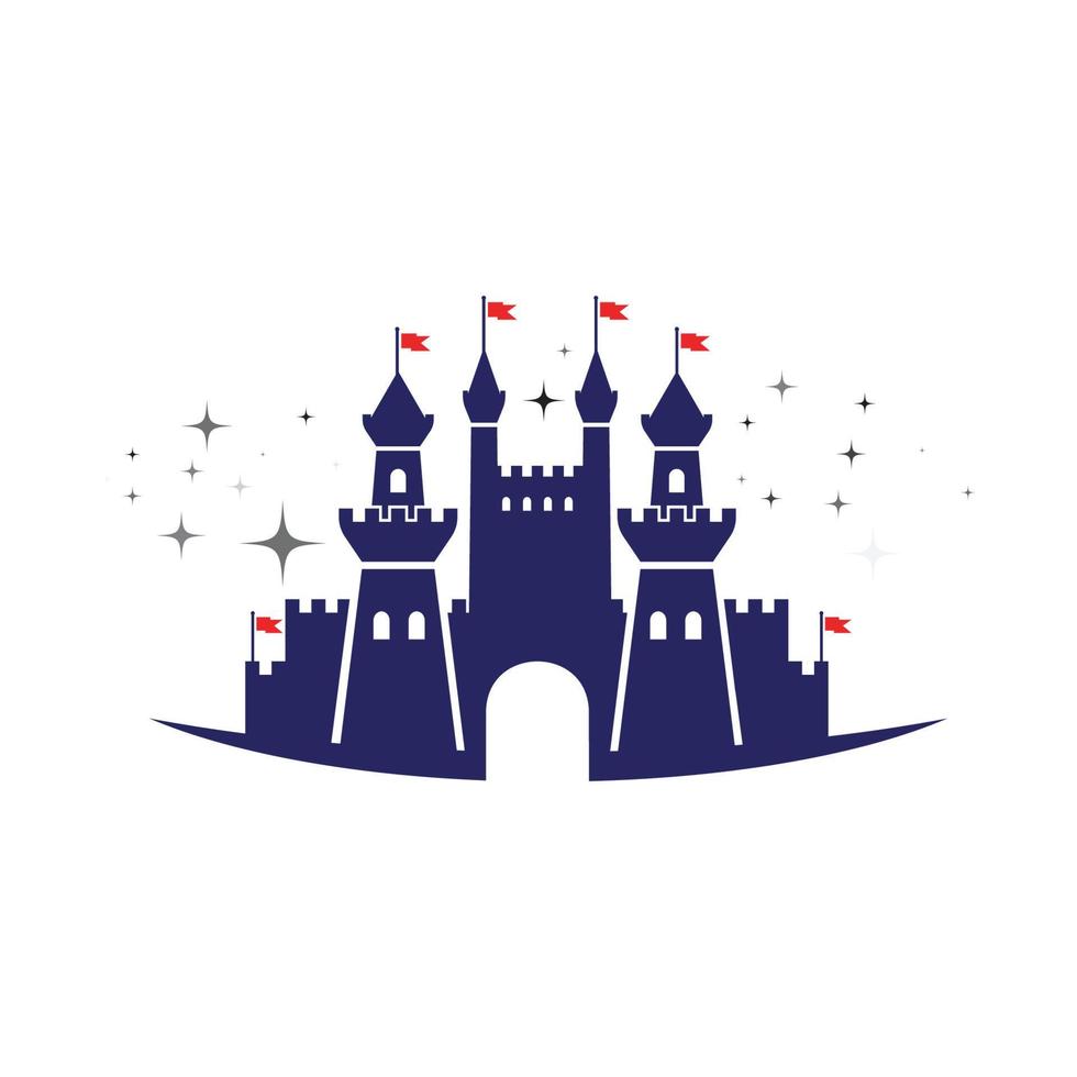 kasteel vector illustratie icoon