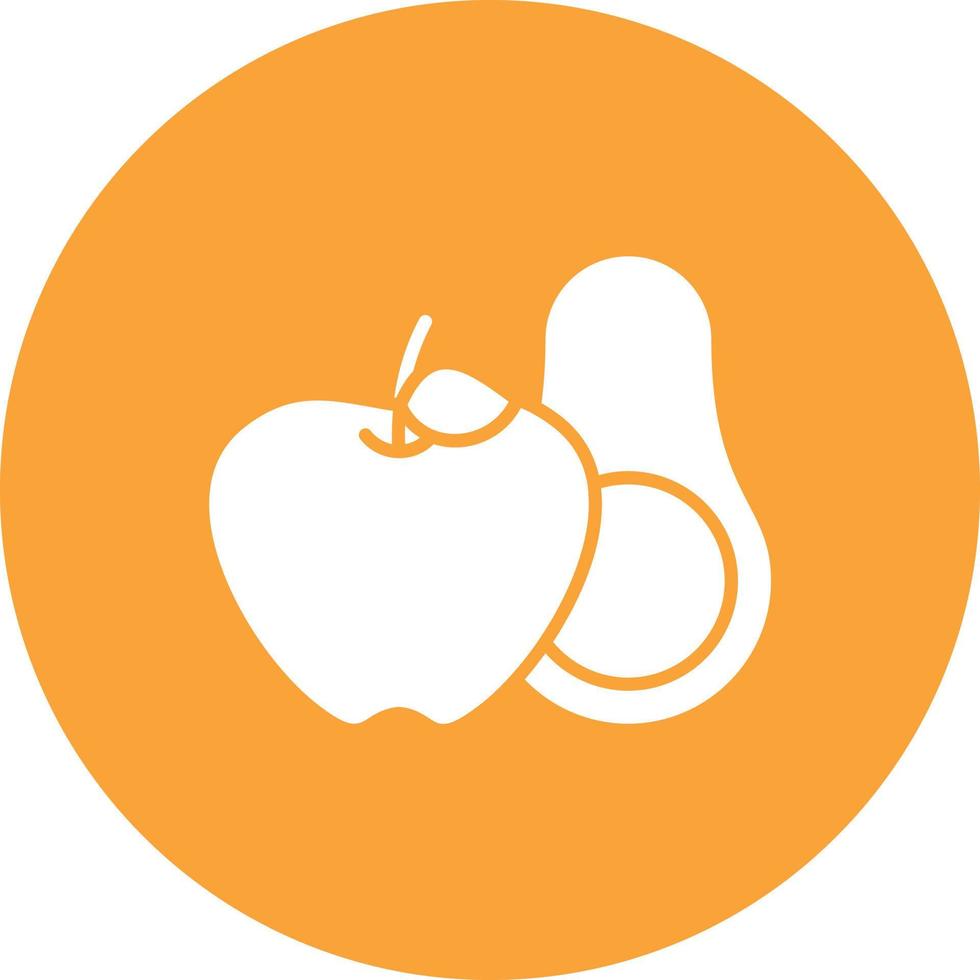 fruit glyph cirkel achtergrond icoon vector