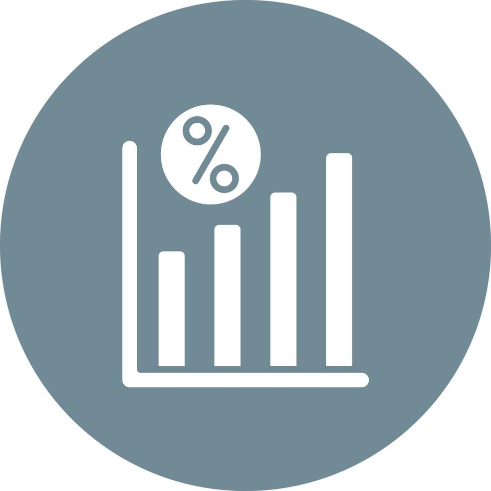 gemaakt interesseren tarief glyph cirkel achtergrond icoon vector