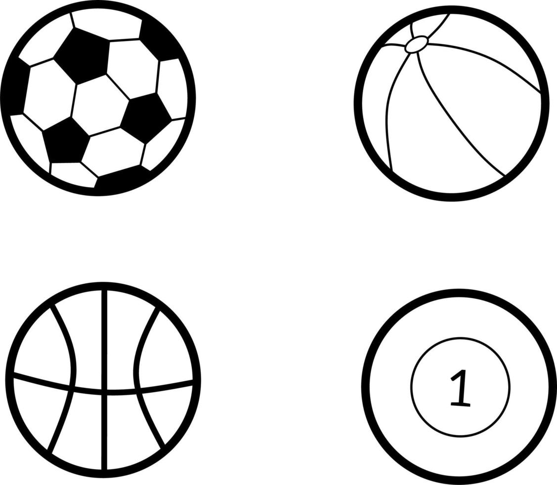 geassorteerd sport ballen vector