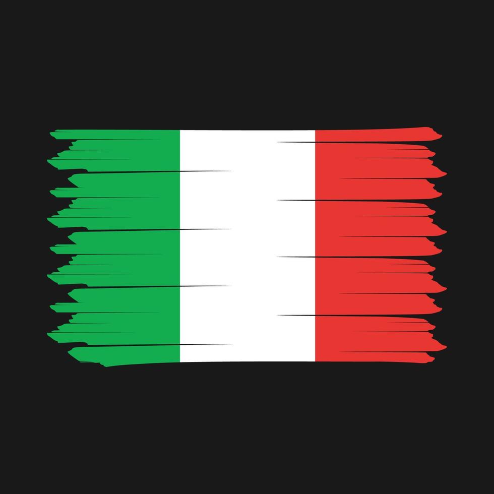 Italië vlag borstel ontwerp vector illustratie