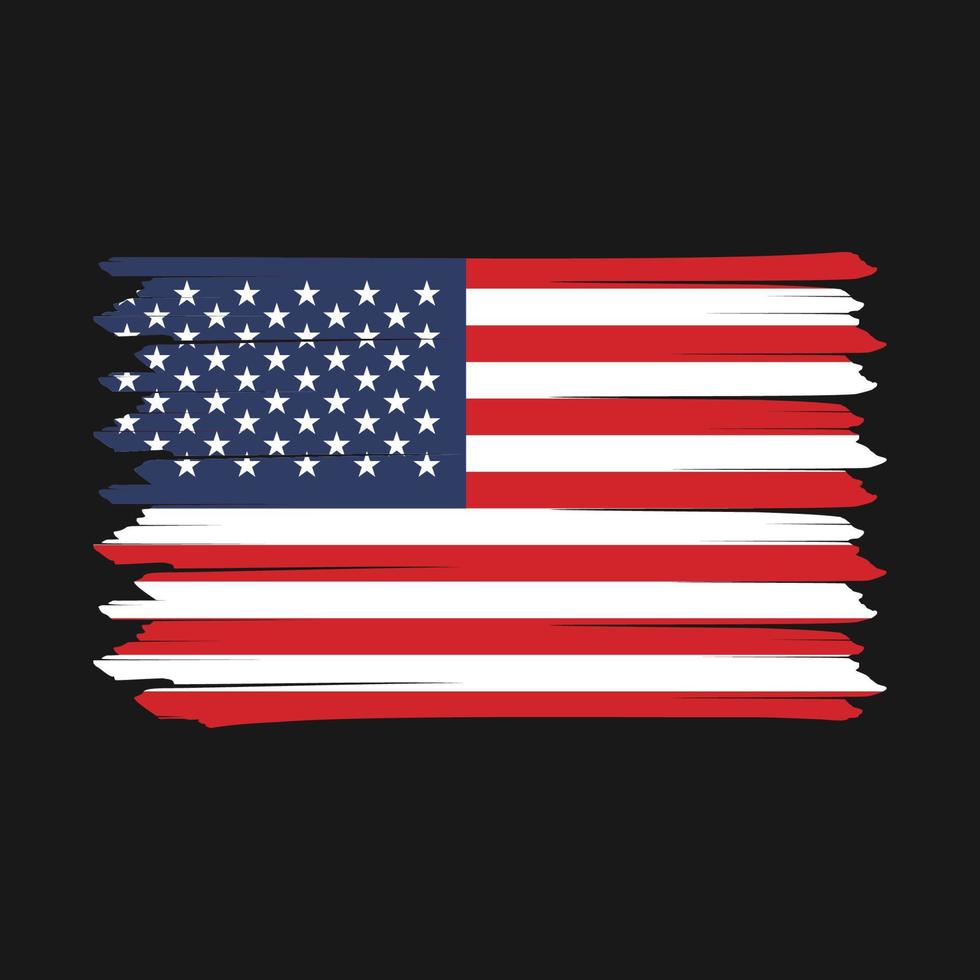 Amerikaans vlag borstel ontwerp vector illustratie