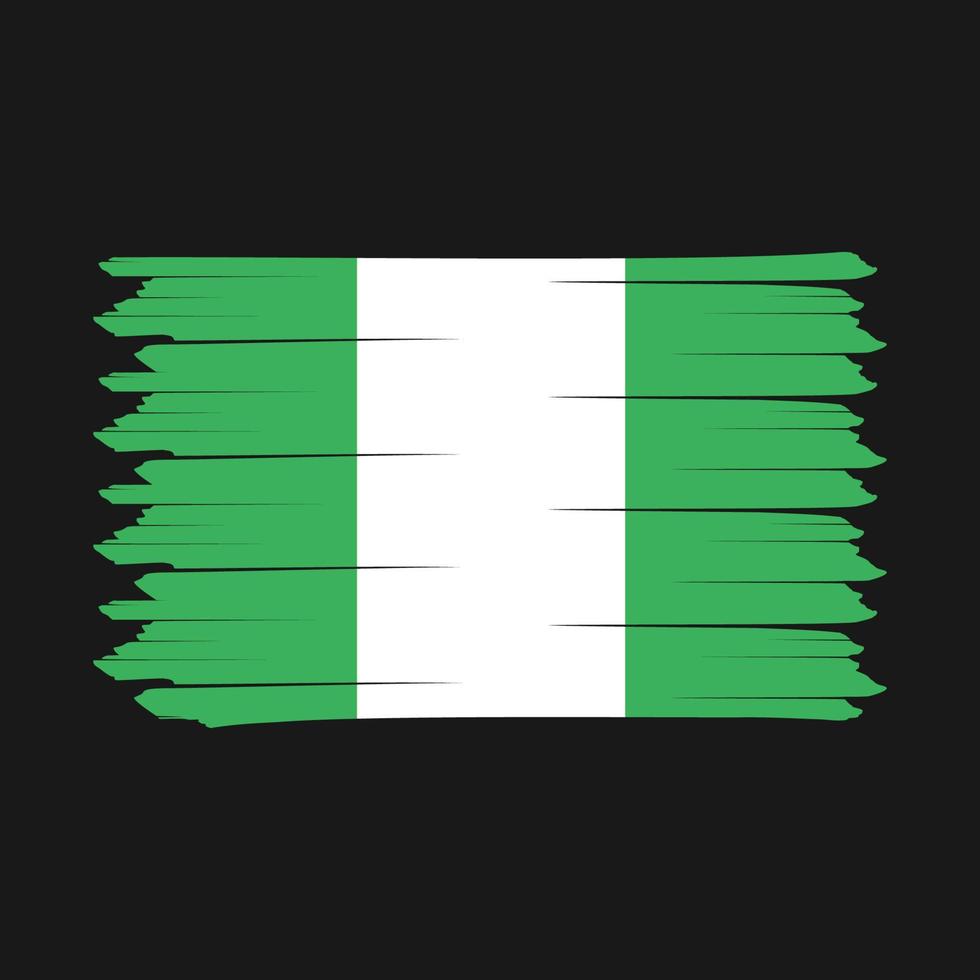 Nigeria vlag borstel ontwerp vector illustratie