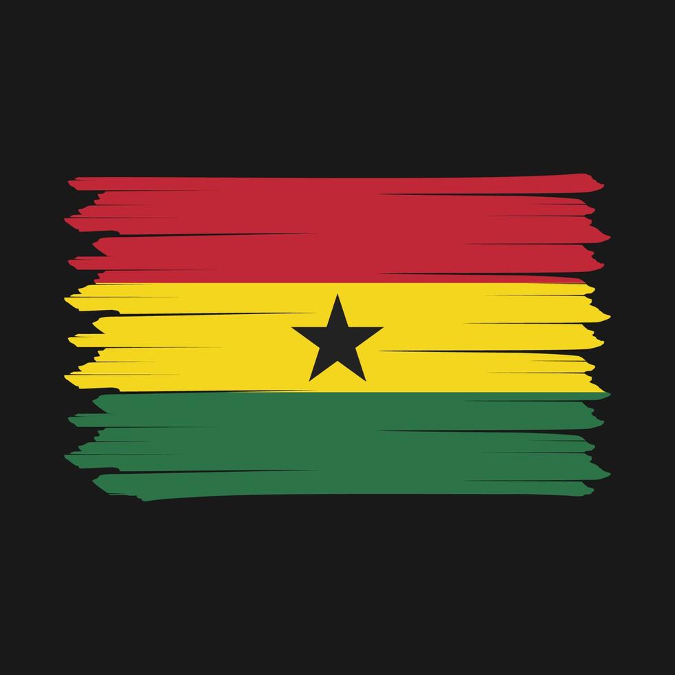 ghana vlag borstel vector