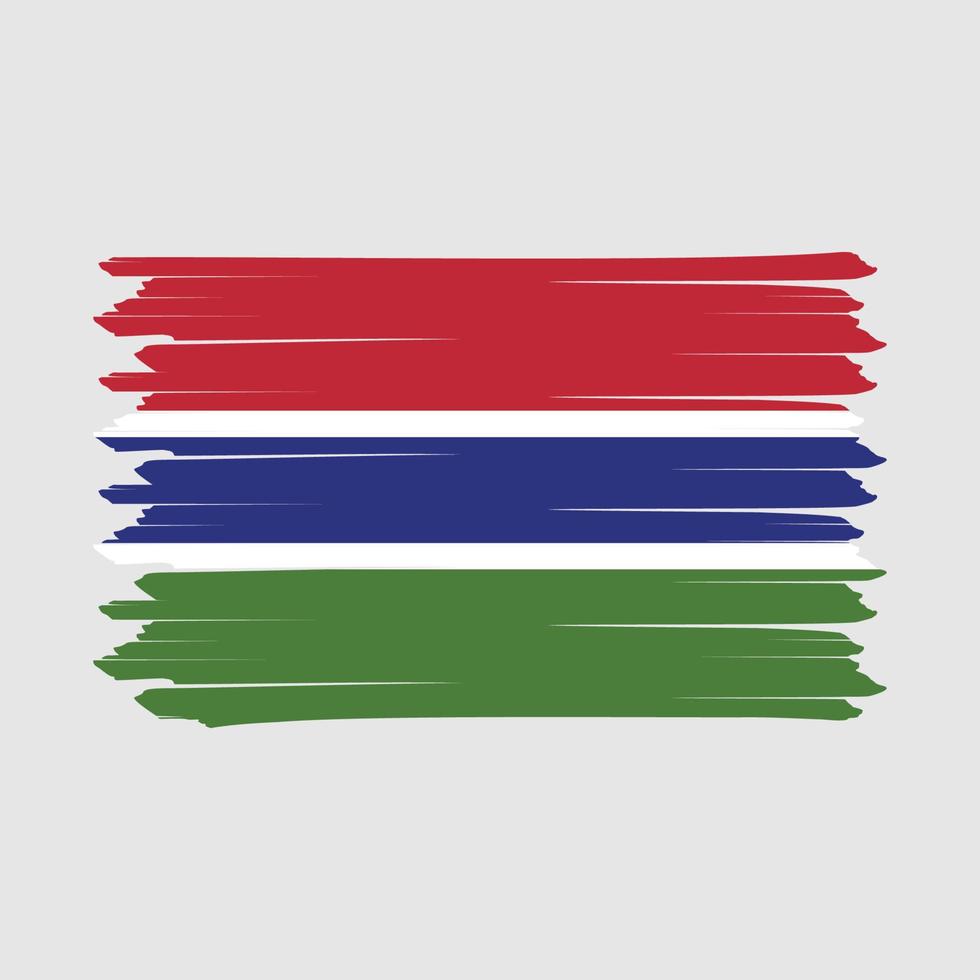 Gambia vlag borstel vector