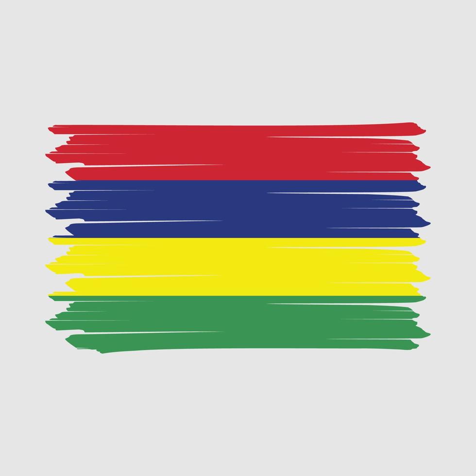 Mauritius vlagborstel vector