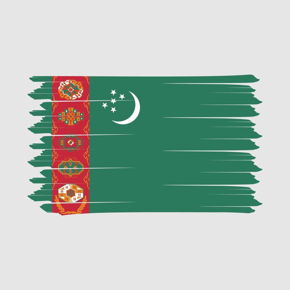 Turkmenistaanse vlagborstel vector