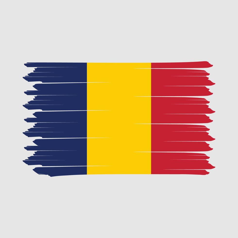 Tsjaad vlag borstel vector