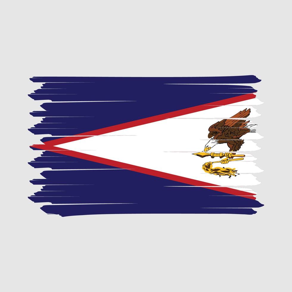 Amerikaans Samoa vlag borstel vector