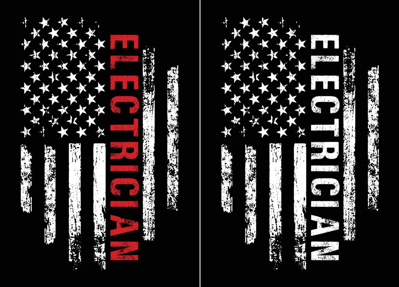 Amerikaans vlag elektricien ontwerp vector