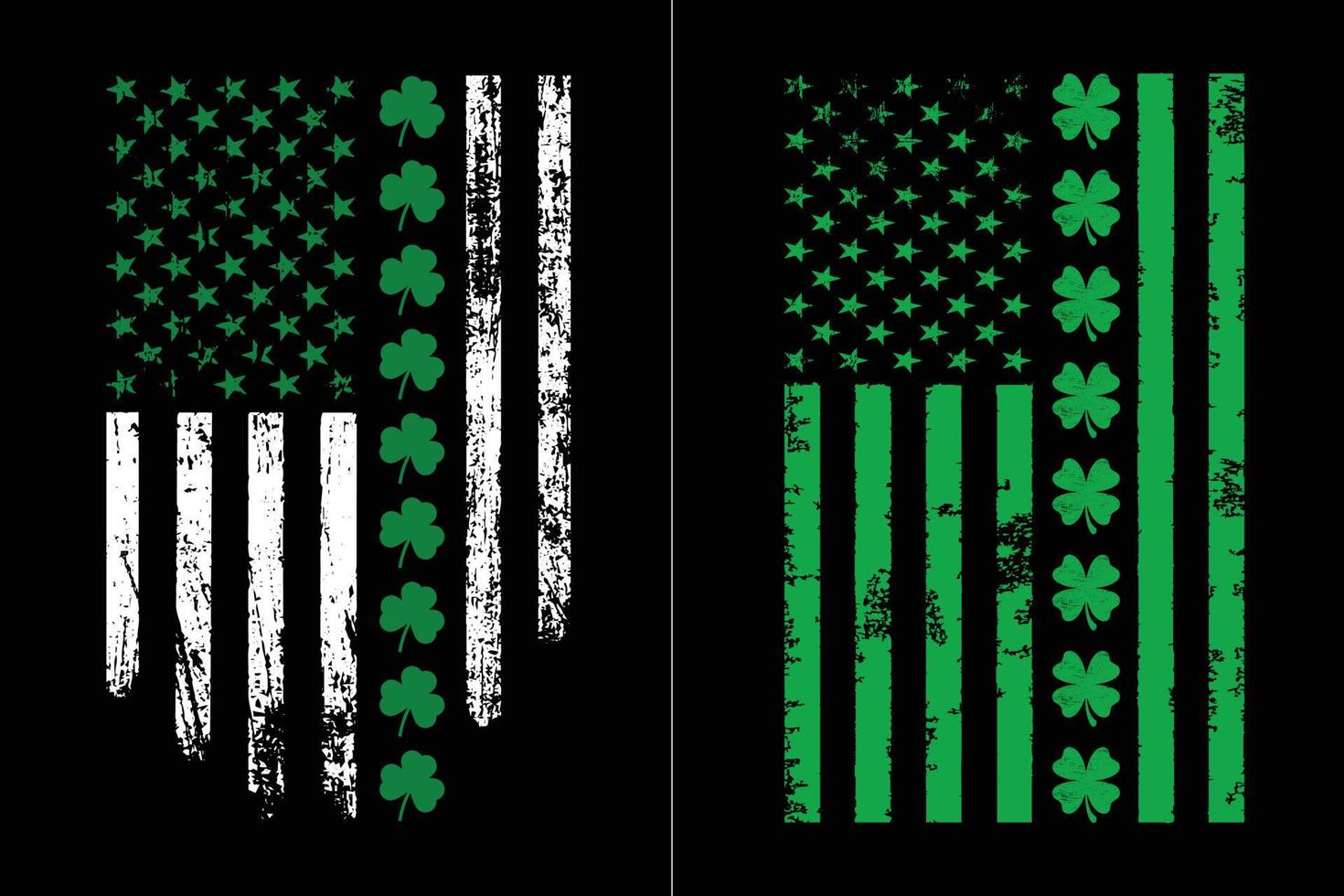 st. Patrick dag met Verenigde Staten van Amerika vlag ontwerp vector