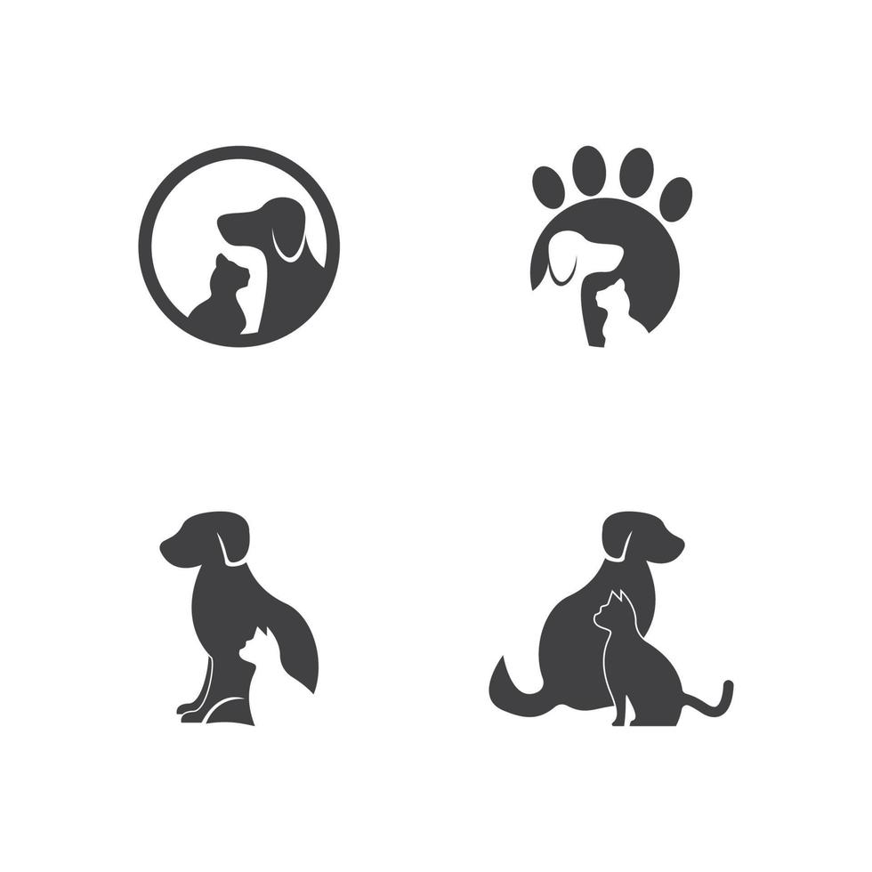 huisdier winkel silhouet logo vector illustratie