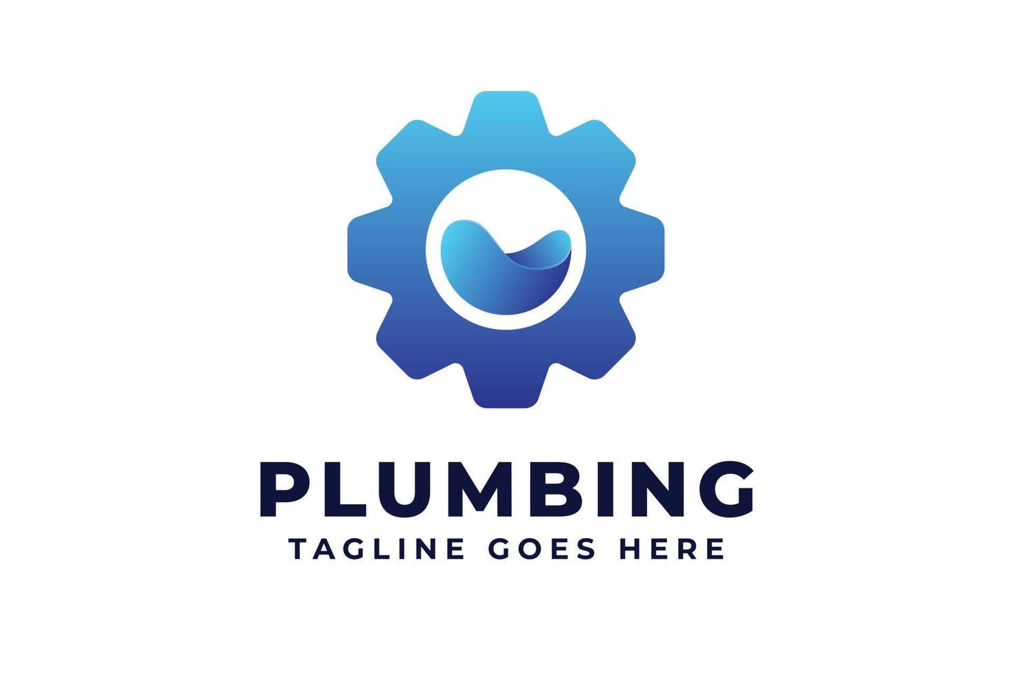 modern loodgieter ingenieur logo ontwerp vector