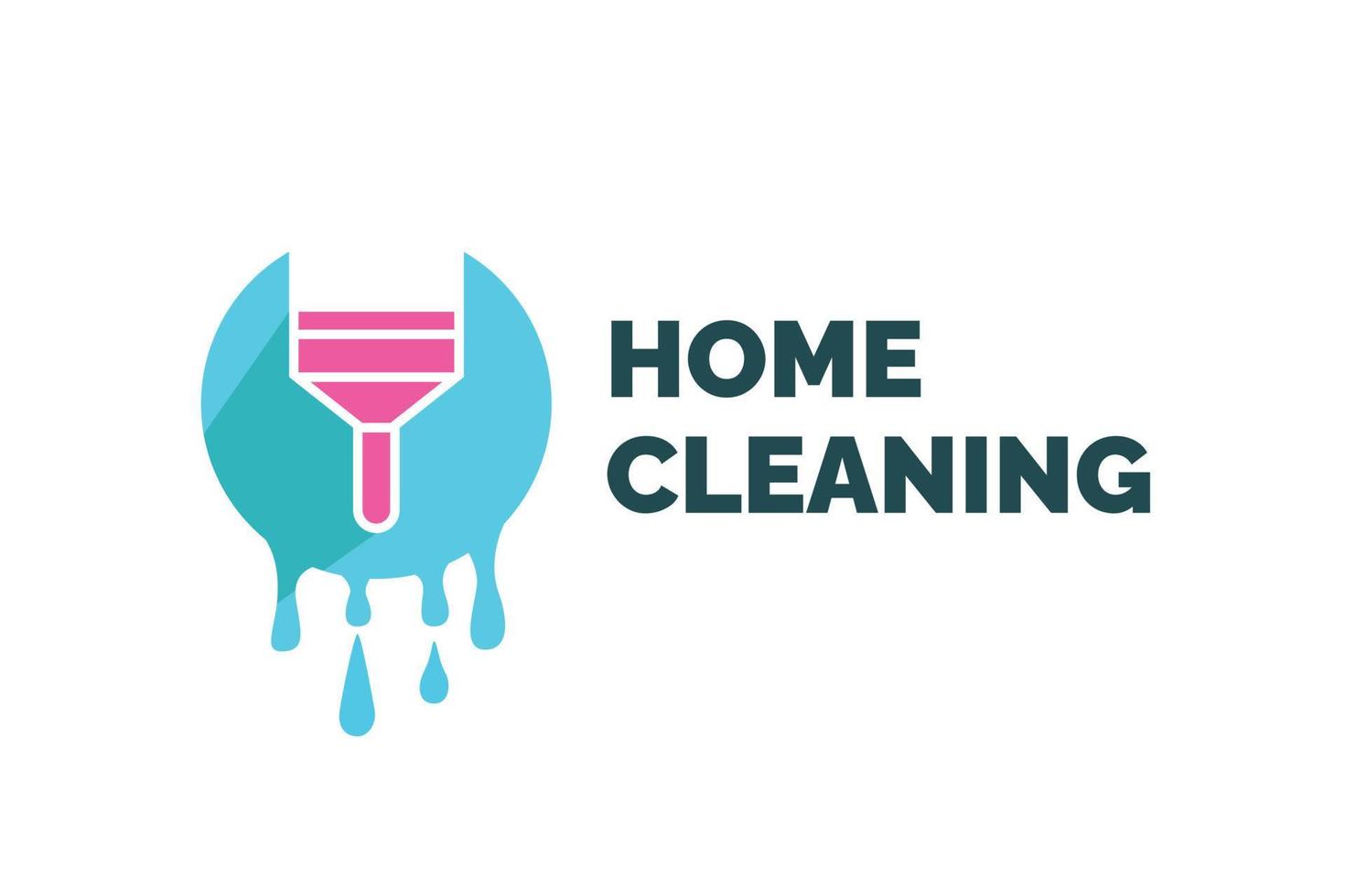 modern huis schoonmaak logo ontwerp vector