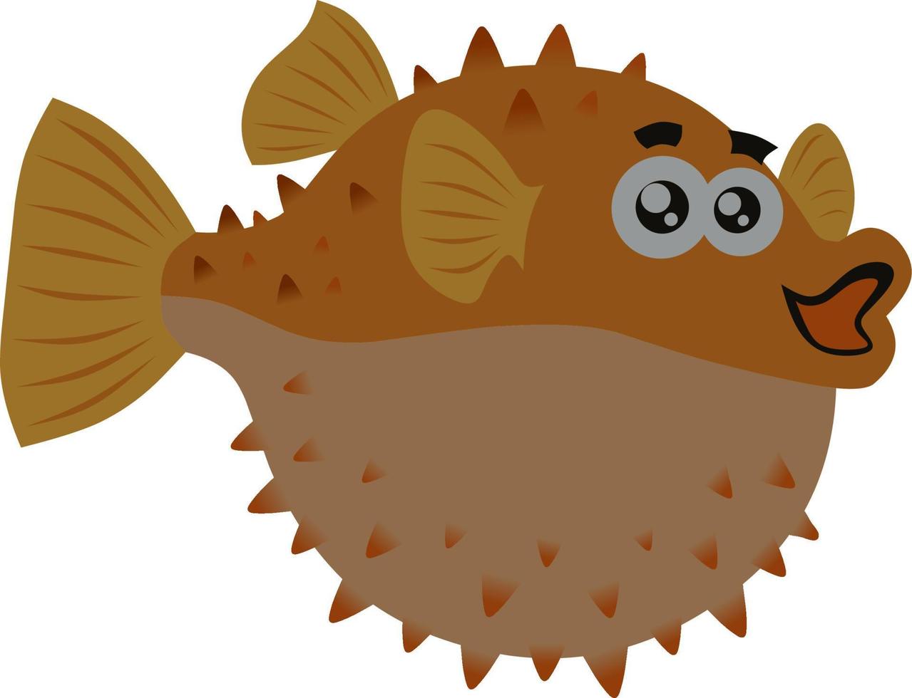 vector beeld van kogelvis vis karakter