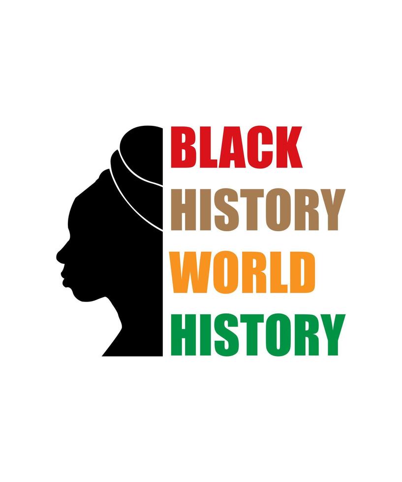 zwart geschiedenis wereld geschiedenis vector t overhemd ontwerp
