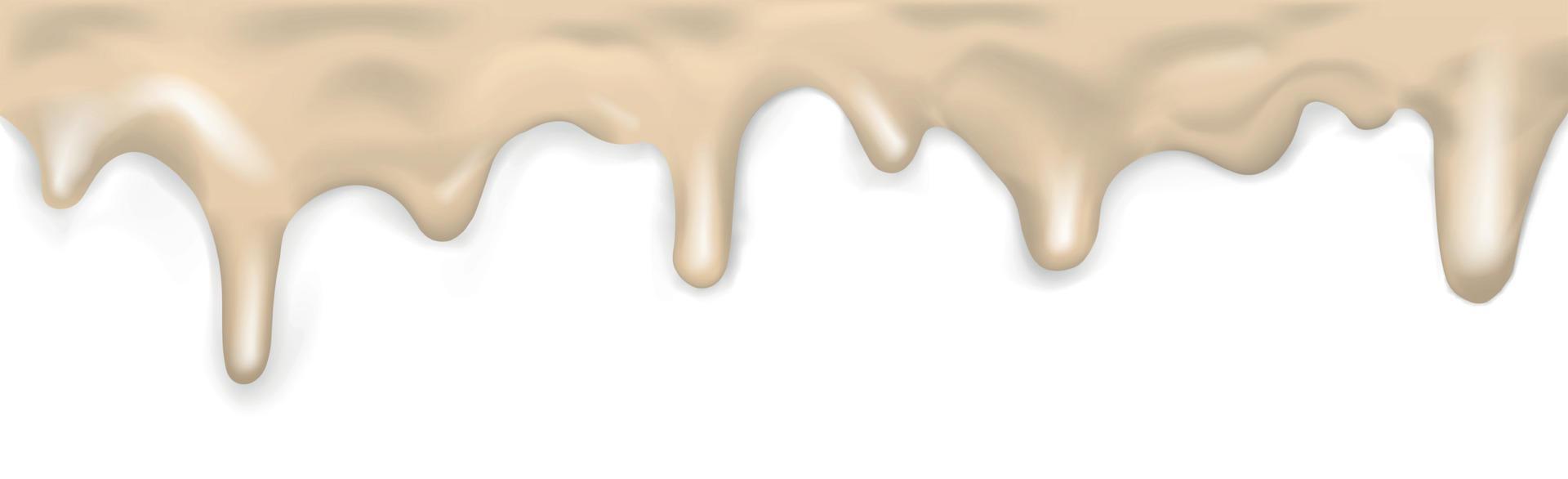 licht vloeiende karamel, Aan wit achtergrond sjabloon - vector