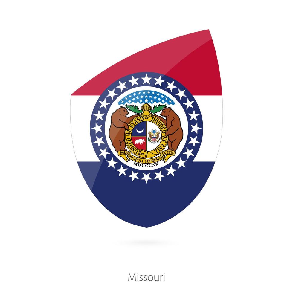 vlag van missouri. vector