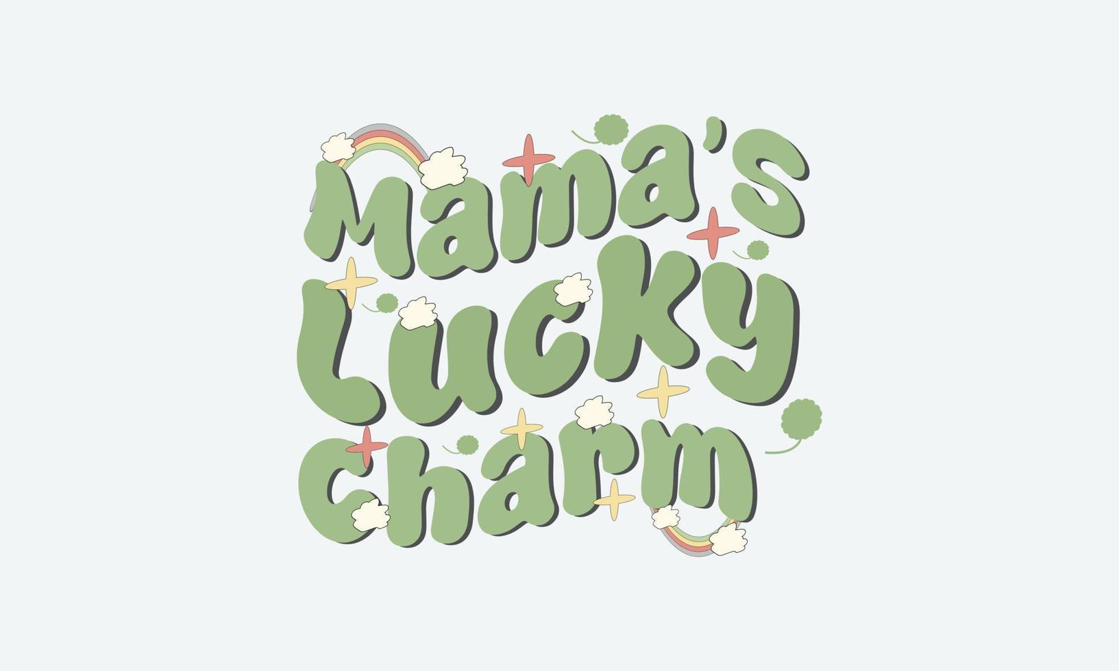 mama's Lucky charme svg. st. Patrick dag. st Patrick dag citaat vector t overhemd ontwerp