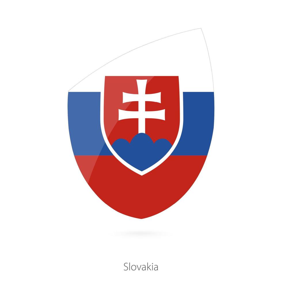 vlag van Slowakije. Slowaaks rugby vlag. vector