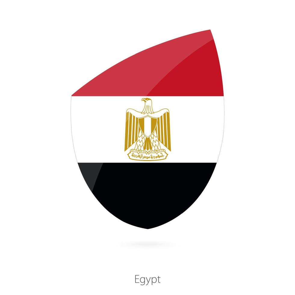 vlag van Egypte in de stijl van rugby icoon. vector