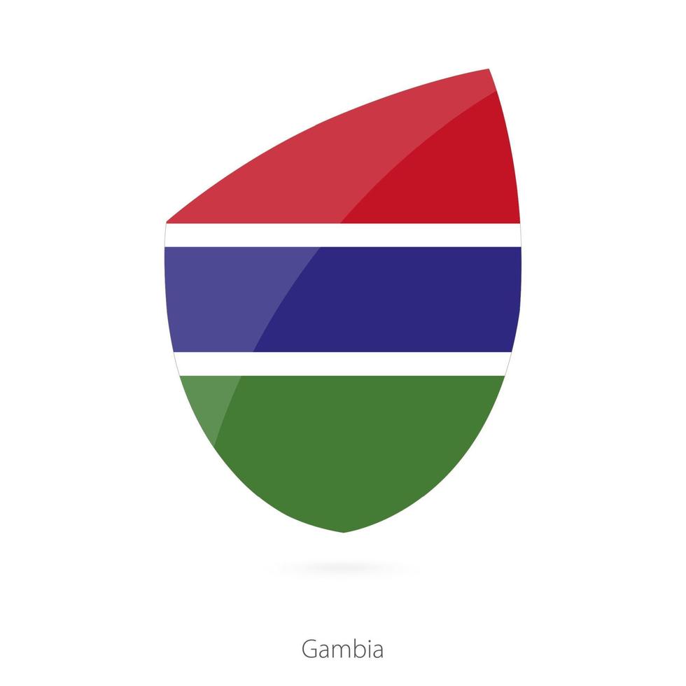 vlag van Gambia. gambiaans rugby vlag. vector